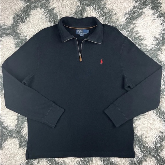 Polo Ralph Lauren Other - Polo Ralph Lauren Men's Black Quarter Zip Sweater Size Large